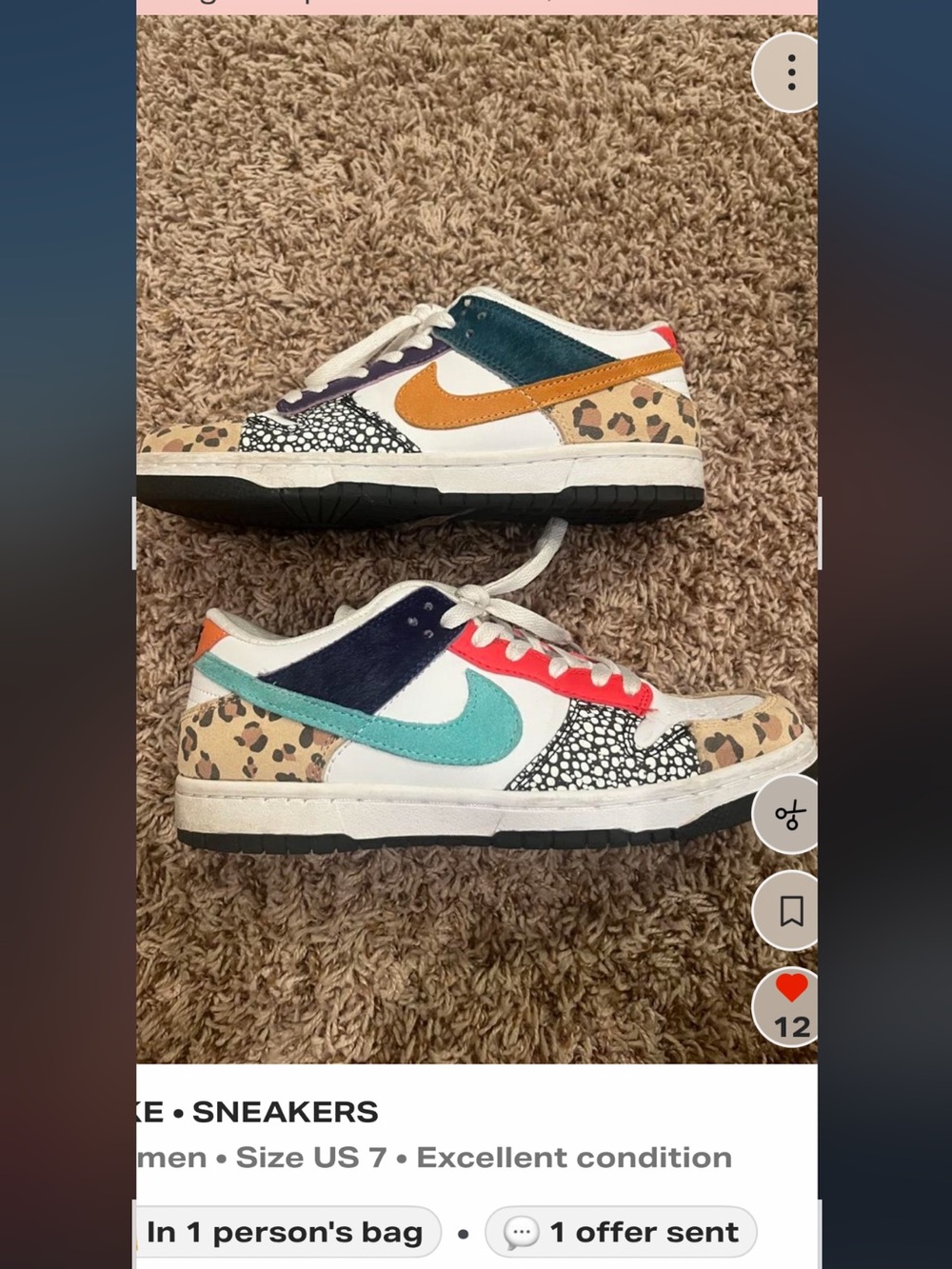 Women’s Multicolor Fashion Sneakers - Teal, Orange, Red, Navy, Leopard Print